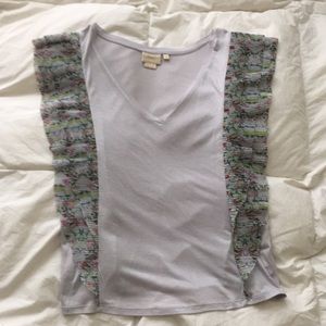 T shirt with floral detailing